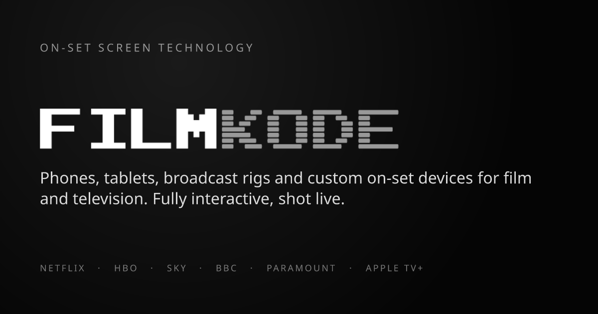 FilmKode | On-Set Interactive Apps | Playback Systems